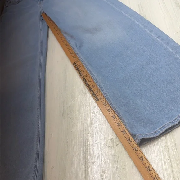 American Eagle Stretch Curvy Super High-Waisted Baggy Wide-Leg Jeans 0R - Picture 5 of 15